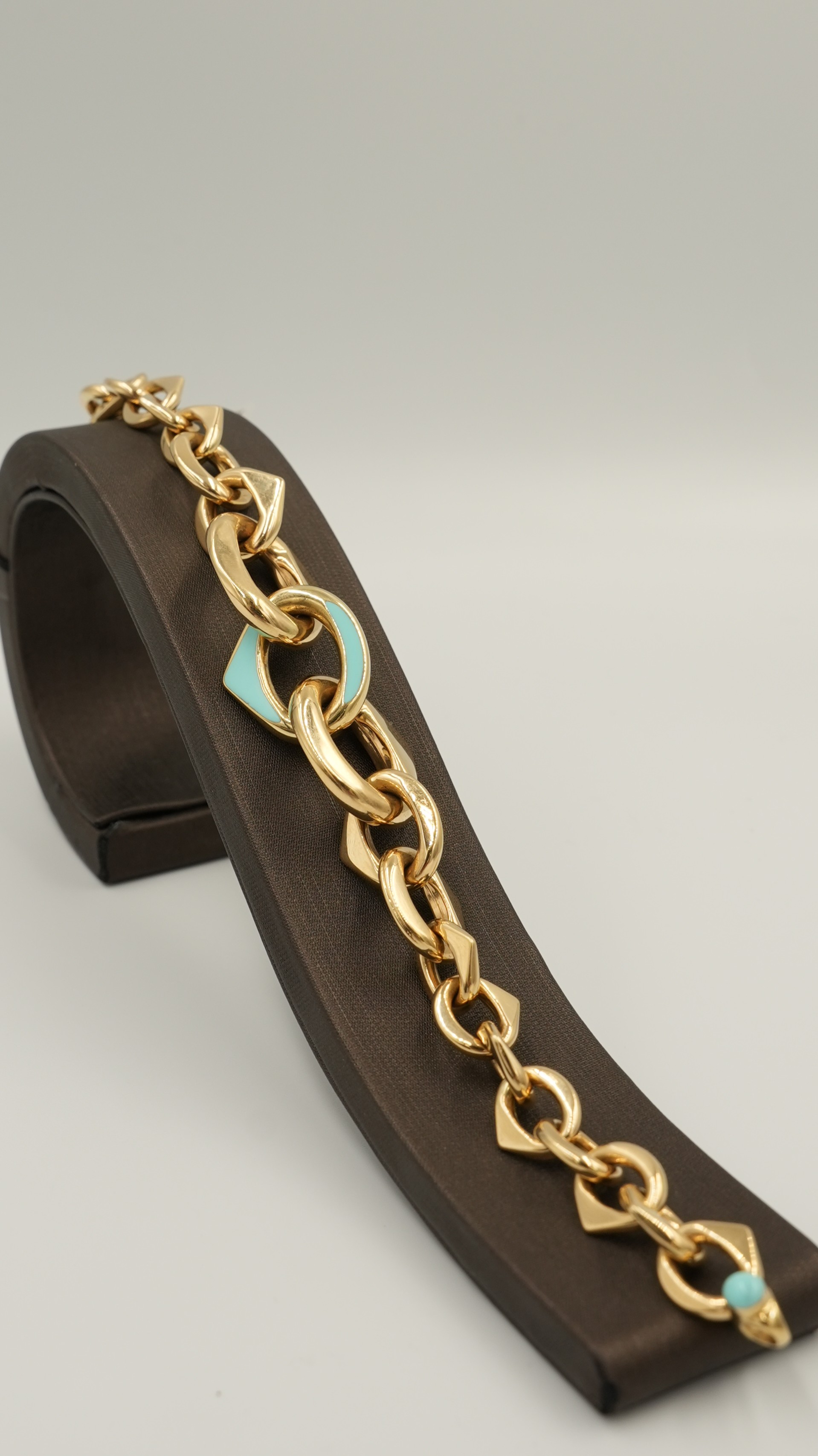 The Turquoise Heart Link Bracelet