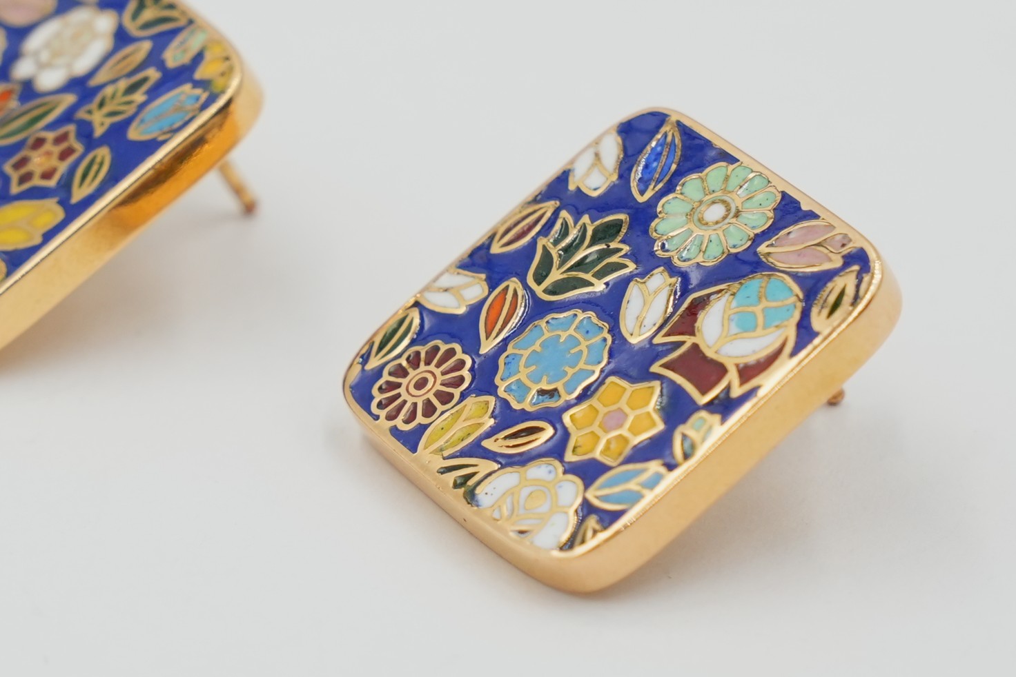 Regal Garden Meena Medallion Earrings