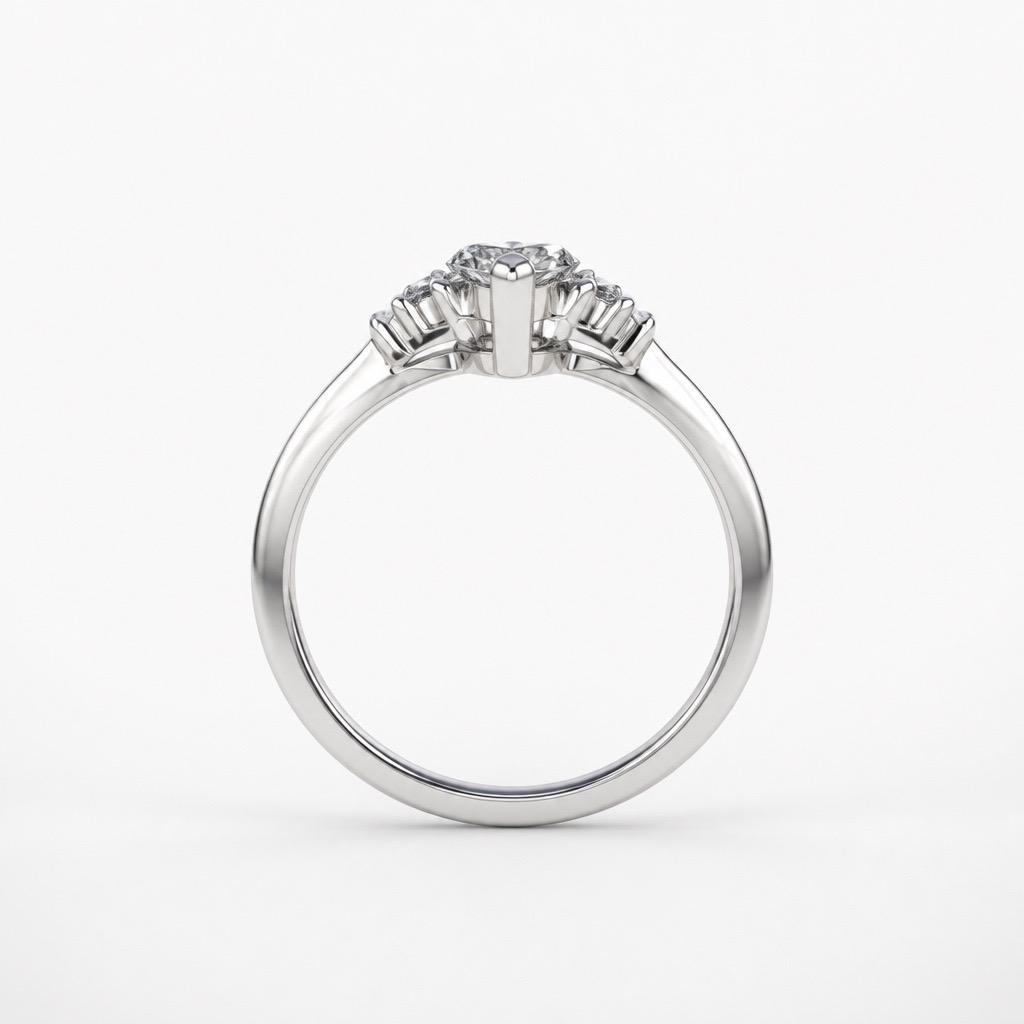 Exquisite Rhombus Cluster Diamond Ring