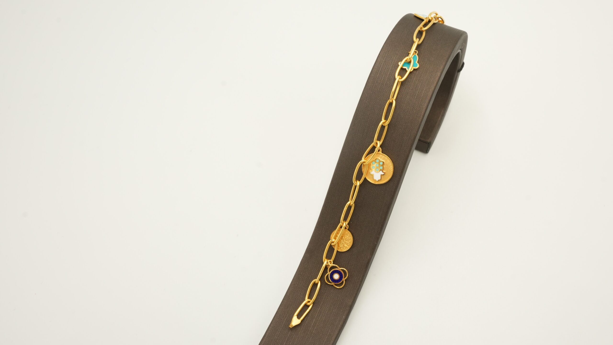 Enamel Floral Charm Bracelet 202999