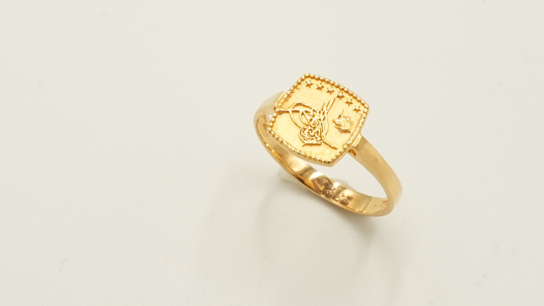 Ottoman Era Signature Gold Ring