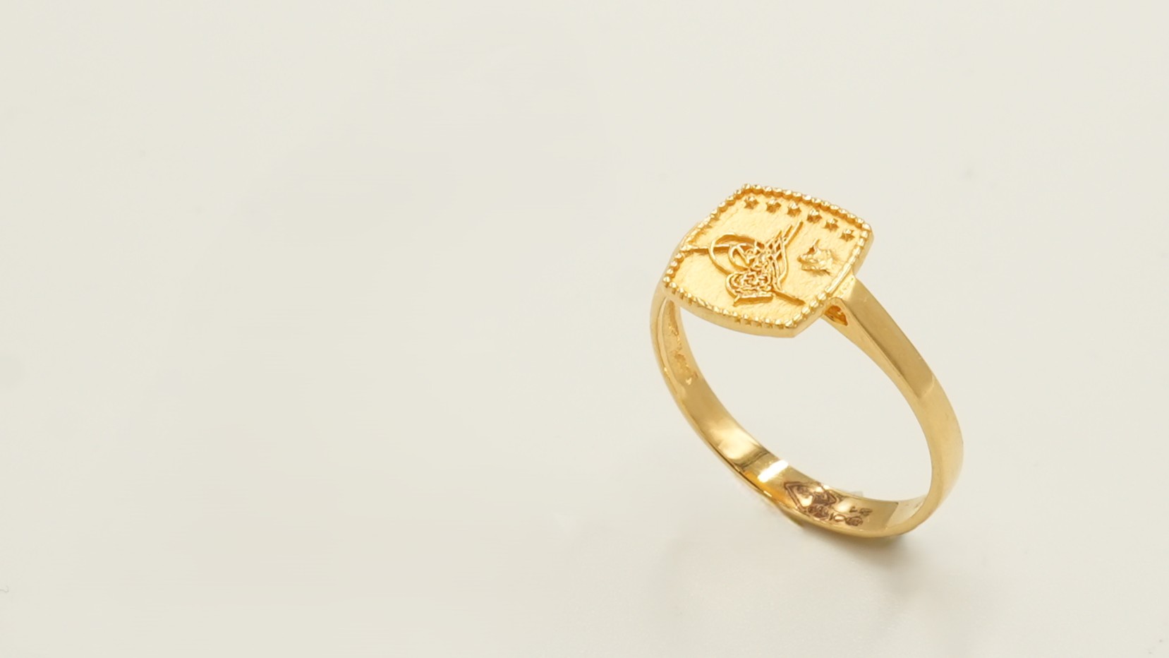 Ottoman Era Signature Gold Ring