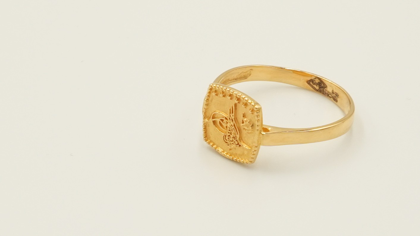 Ottoman Era Signature Gold Ring