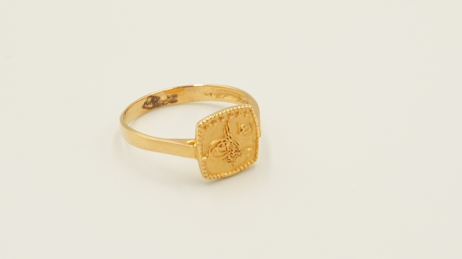 Ottoman Era Signature Gold Ring